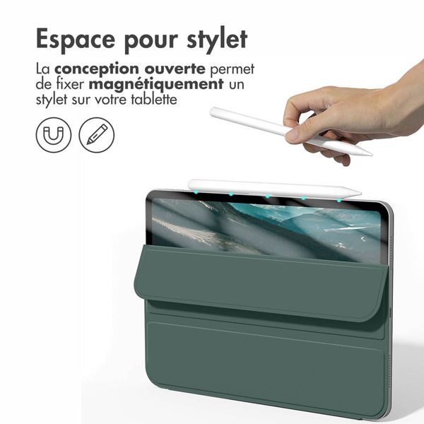 imoshion Magnetic etui de téléphone portefeuille Apple iPad Pro 11 (2025) M5 / (2024) M4 - Vert foncé