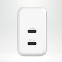 imoshion Adapteur secteur - Chargeur - 2x USB-C - Power Delivery - 40W - Blanc