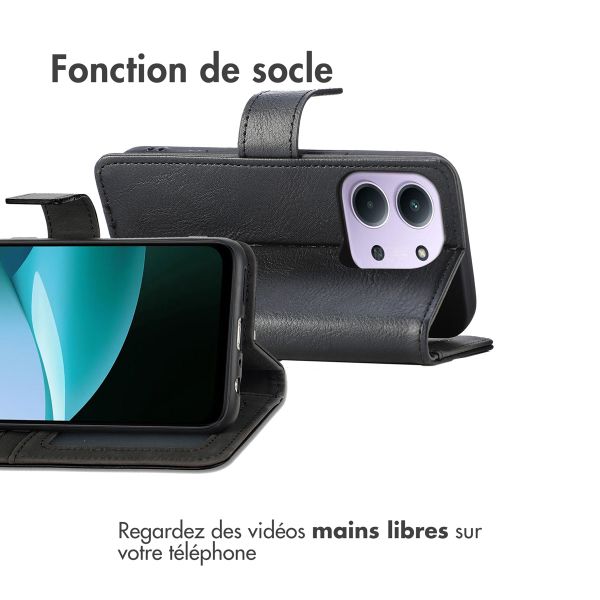 imoshion Étui de télephone portefeuille de luxe Xiaomi Redmi 15C (5G) - Noir