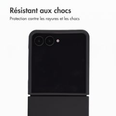 Accezz Coque Liquid Silicone Samsung Galaxy Z Flip 8 - Noir