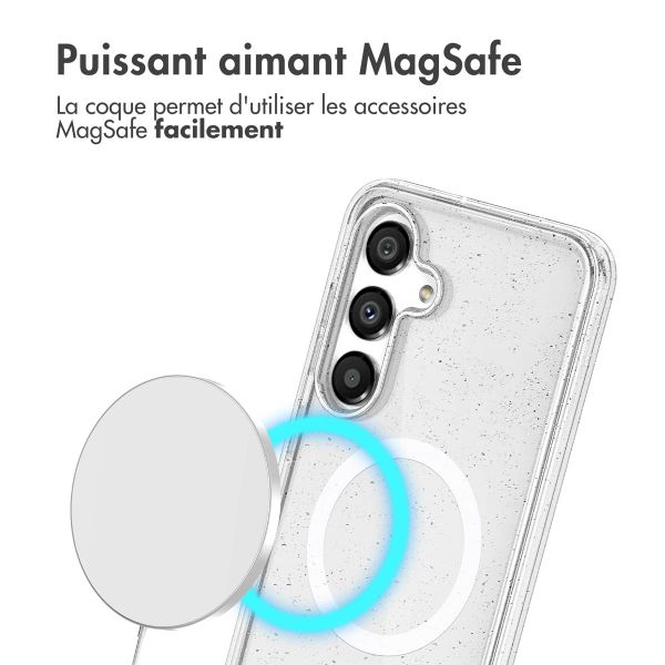 imoshion Coque Pailletée avec MagSafe Samsung Galaxy S25 - Paillettes Transparent