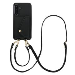 Selencia Coque de télephone Sera avec cordon et porte-cartes enveloppe Samsung Galaxy A17 (5G) / (4G) - Noir