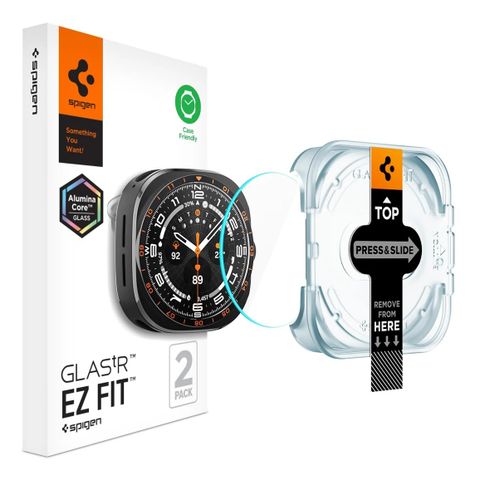 Spigen Protection d'écran EZ FIT Glas.tR avec applicateur Samsung Galaxy Watch Ultra 2 - 47 mm - Transparent