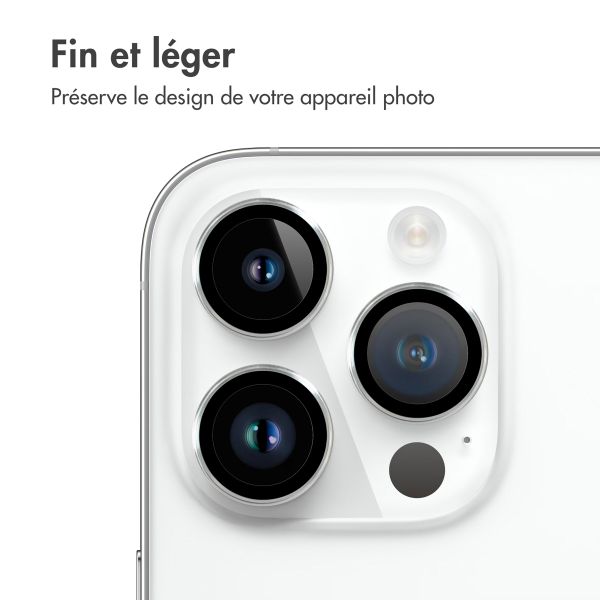 imoshion ﻿Lot de 2 protections d'objectif de caméra Apple iPhone 14 Pro / 14 Pro Max - Argent