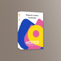 Accezz Porte-cartes en cuir magnétique - Compatible avec Apple Find My - Coffee Brown