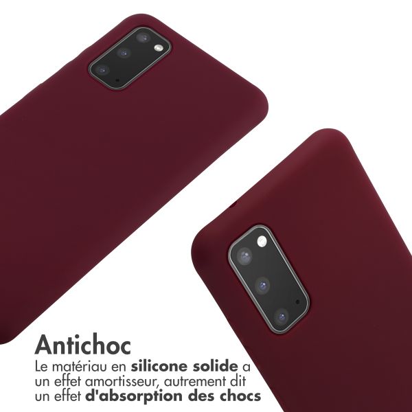imoshion Coque en silicone avec cordon Samsung Galaxy S20 - Rouge foncé