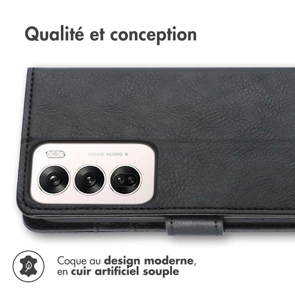 imoshion Étui de télephone portefeuille de luxe Oppo Reno 12 Pro - Noir