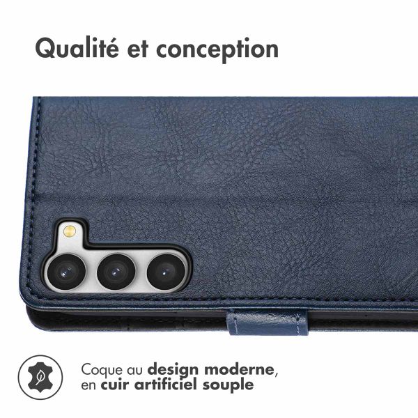 imoshion Étui de télephone portefeuille de luxe Samsung Galaxy S23 - Bleu foncé