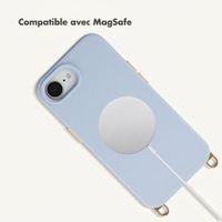 Selencia Coque arrière Rivièra avec MagSafe avec crochets amovibles Apple iPhone 17e / 16e - Powder Blue