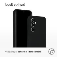 Accezz Coque Liquid Silicone Samsung Galaxy A35 - Noir
