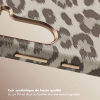Selencia Coque Sabi imprimé panthère avec MagSafe Samsung Galaxy A56 - Soft Ivory