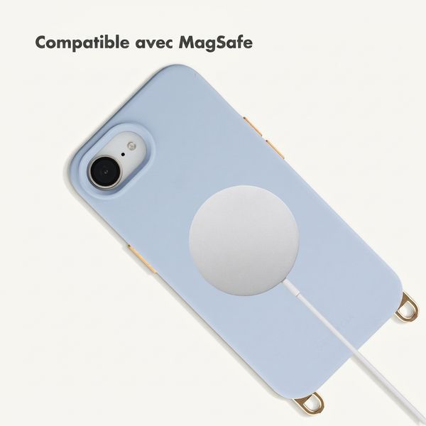 Selencia Coque arrière Rivièra avec MagSafe avec crochets amovibles Apple iPhone 17e / 16e - Powder Blue