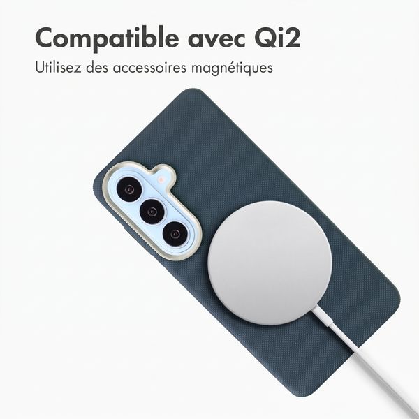 Accezz Coque arrière Mesh avec MagSafe Samsung Galaxy S26 - Bleu foncé