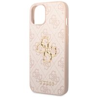 Guess Coque 4G Metal Logo Backcover Apple iPhone 14 - Rose