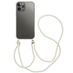 imoshion Coque avec dragonne + bracelet - Perles Apple iPhone 13 Pro Max - Transparent