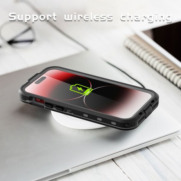 Redpepper Coque imperméable Dot Plus Apple iPhone 15 Pro - Noir