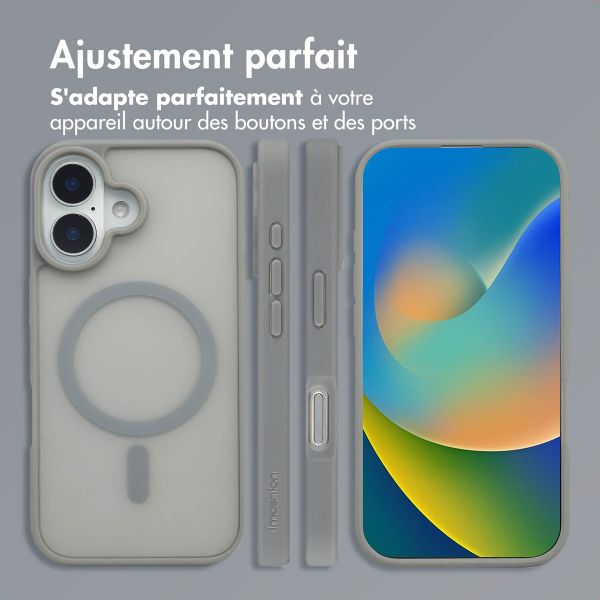 imoshion Coque Color Guard avec MagSafe Apple iPhone 16 - Gris