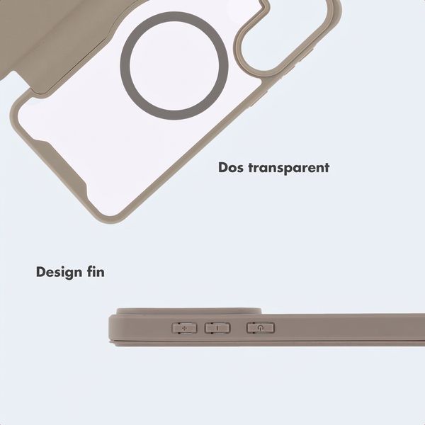 imoshion Bookcase transparente avec MagSafe Samsung Galaxy A57 (5G) - Beige