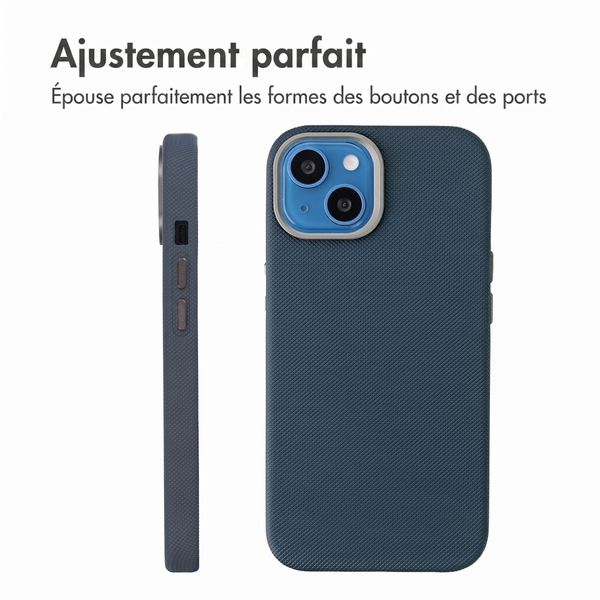 Accezz Coque arrière Mesh avec MagSafe Apple iPhone 14 / 13 - Bleu foncé