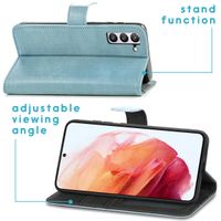 imoshion Étui de télephone portefeuille de luxe Samsung Galaxy S21 FE - Bleu clair