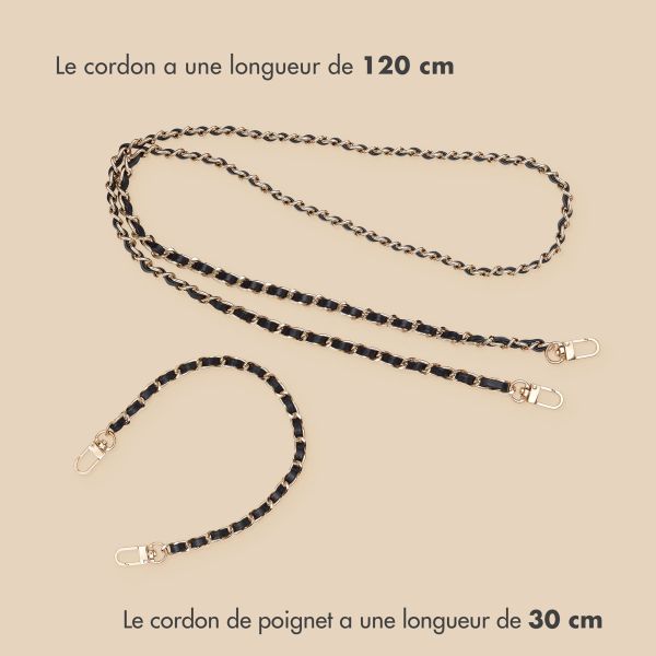 imoshion Ensemble de cordons de téléphone en cuir PU – Noir