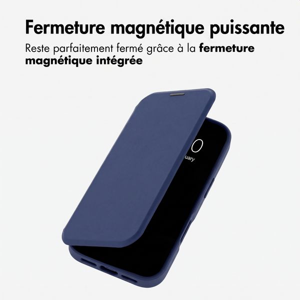 imoshion Bookcase transparente avec MagSafe Apple iPhone 18 Pro / 17 Pro - Bleu