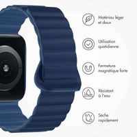 imoshion Bracelet en silicone magnétique Apple Watch | 44/45/46/49 mm - Bleu foncé
