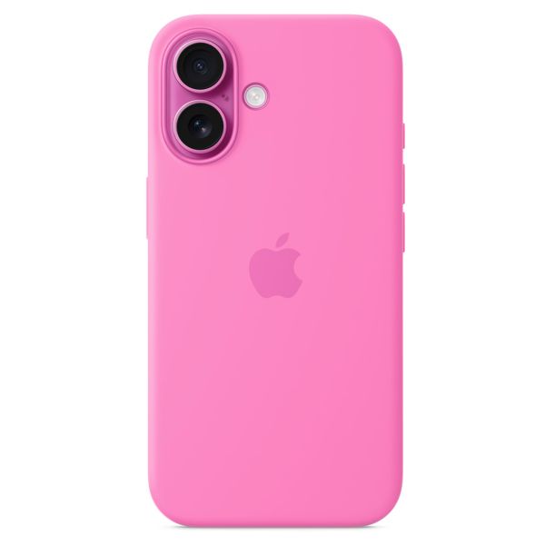 Apple Coque en silicone MagSafe Apple iPhone 16 - Peony Pink