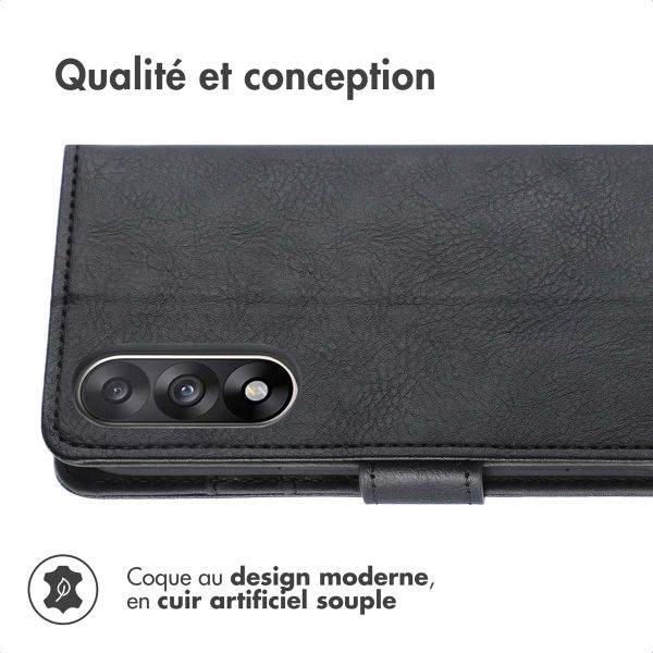 imoshion Étui de télephone portefeuille de luxe OnePlus Nord 5 - Noir