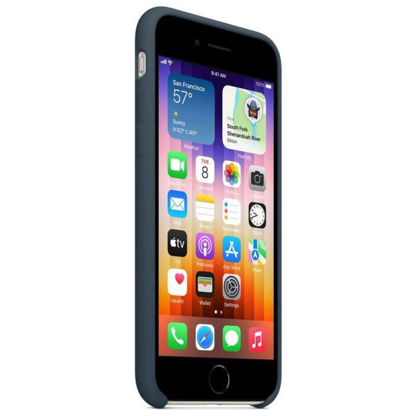 Apple Coque en silicone Apple iPhone SE (2022 / 2020) / 8 / 7 - Abyss Blue