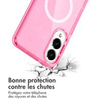 imoshion Coque Pailletée avec MagSafe Samsung Galaxy S25 Edge - Rose