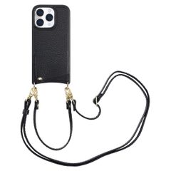 Selencia Coque de télephone Nova avec cordon et porte-cartes Apple iPhone 16 Pro - Noir