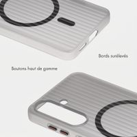 Accezz Coque arrière Lite avec MagSafe | Fluted | Samsung Galaxy S25 - Gris