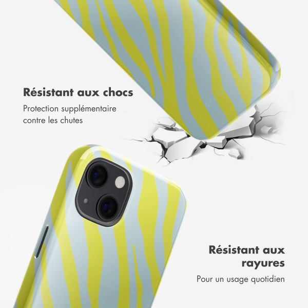 Selencia Coque arrière Vivid avec MagSafe Apple iPhone 13 - Zebra Winter Sky Titanium Yellow