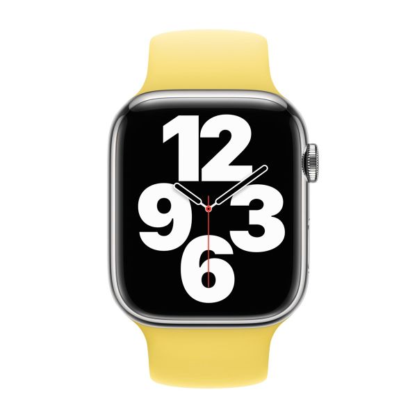 Apple Bracelet Boucle unique en Silicone Apple Watch | 38/40/41/42 mm - Taille 4 - Lemon Zest