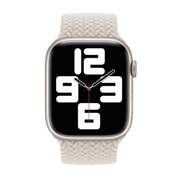 Apple Bracelet Solo tressé Apple Watch | 38/40/41/42 mm - Taille 7 - Starlight