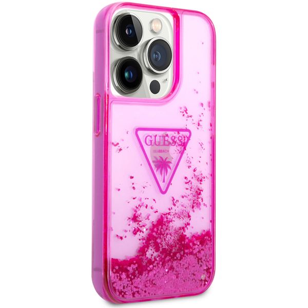 Guess Coque Liquid Glitter Apple iPhone 14 Pro Max - Rose Fuchsia