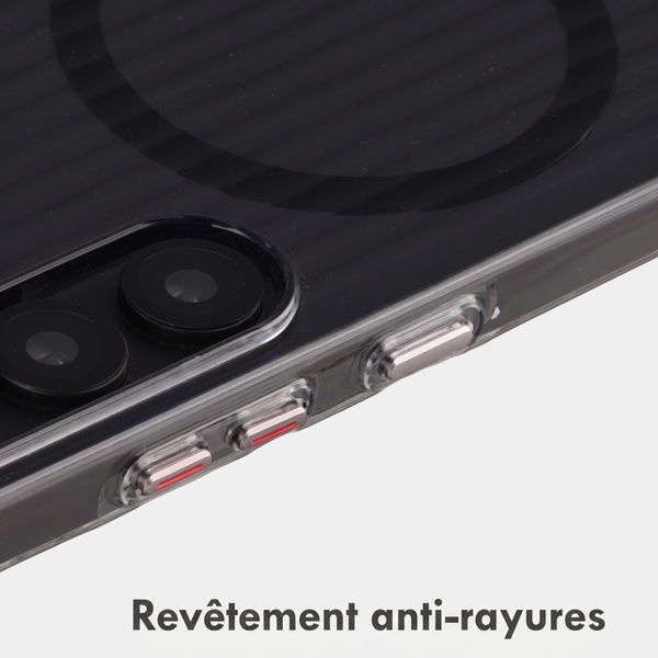 Accezz Coque arrière Lite avec MagSafe | Fluted | Samsung Galaxy S25 - Noir