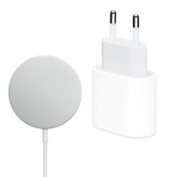 Apple Adaptateur secteur USB-C d'origine 20 W + chargeur MagSafe d'origine 15 W - 1 mètre - Blanc