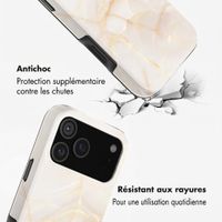 Selencia Coque arrière Vivid Apple iPhone 18 Pro Max - Golden Beige Marble