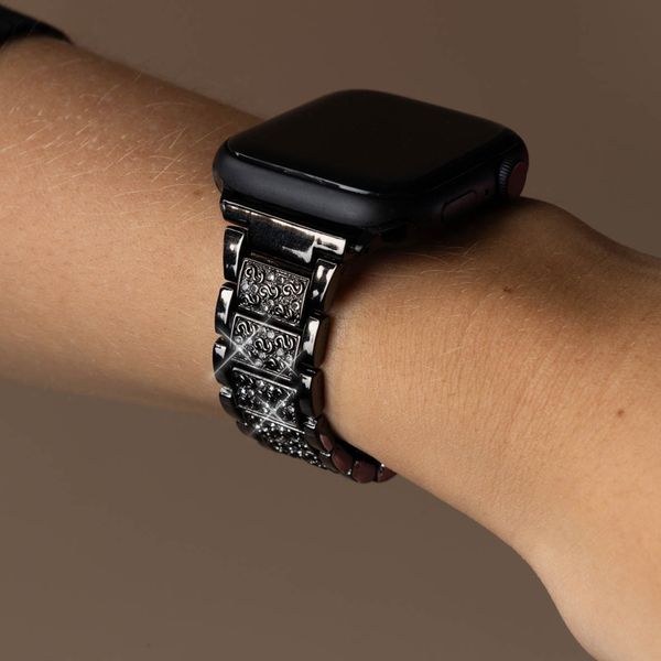 Selencia Bracelet à maillons scintillants Apple Watch | 38/40/41/42 mm - Noir