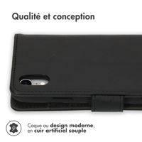 imoshion Étui de télephone portefeuille de luxe Apple iPhone Xr - Noir