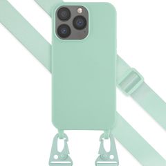 Selencia Coque silicone avec cordon amovible Apple iPhone 13 Pro - Turquoise