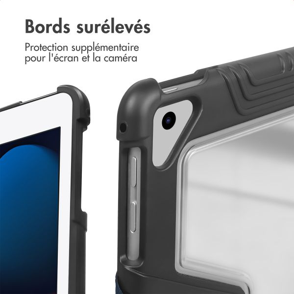 Accezz Coque tablette Rugged Trifold Apple iPad 9 (2021) 10.2 pouces / iPad 8 (2020) 10.2 pouces / iPad 7 (2019) 10.2 pouces - Bleu foncé