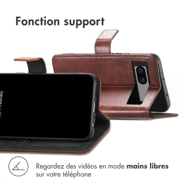 imoshion Étui de télephone portefeuille de luxe Google Pixel 7a - Marron foncé