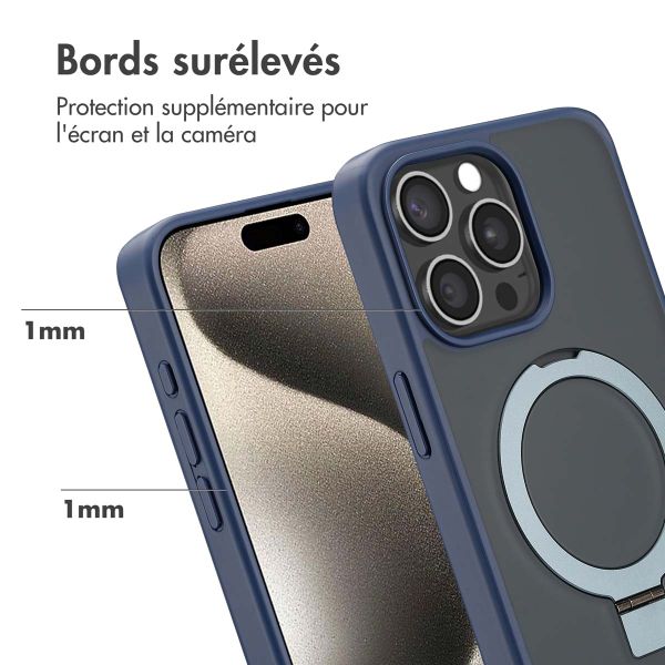 Accezz Coque Ring Stand avec MagSafe Apple iPhone 15 Pro Max - Bleu