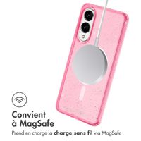 imoshion Coque Pailletée avec MagSafe Samsung Galaxy S25 Edge - Rose