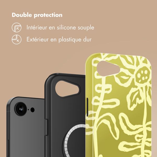Selencia Coque arrière Vivid avec MagSafe Apple iPhone 17e / 16e - Chalky Bloom