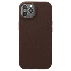 imoshion Coque arrière Texture iPhone 12 / 12 Pro - Marron foncé