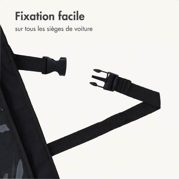 imoshion Organisateur de Siège de Voiture pour enfants - 9 compartiments - Inclut un support pour tablette - Lot de deux - Noir